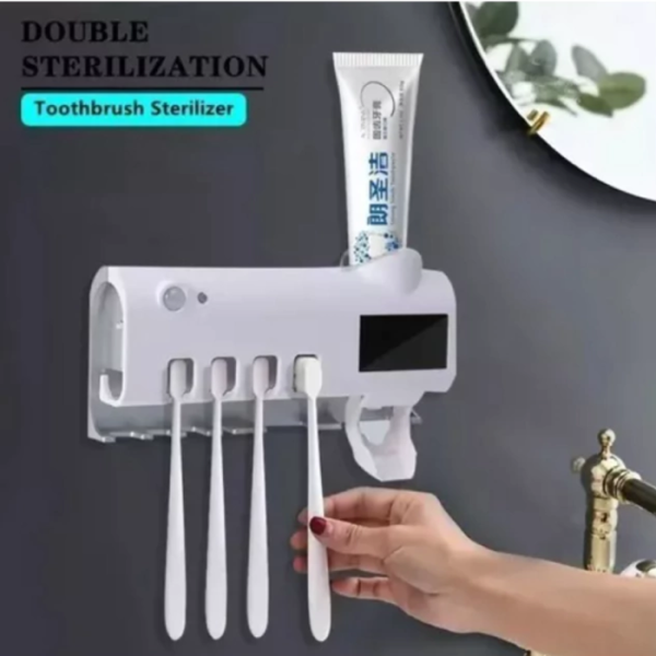 Soporte Desinfectante UV para Cepillos de Dientes - Elimina Bacterias y Previene Enfermedades Bucales