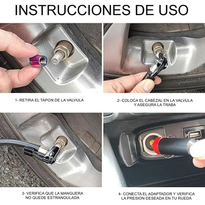 Inflador Compresor Portátil 12V 4