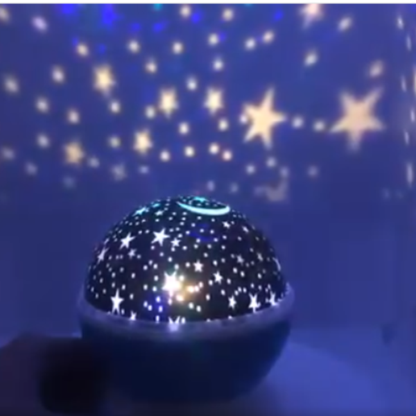 Velador Proyector De Estrellas y Luna